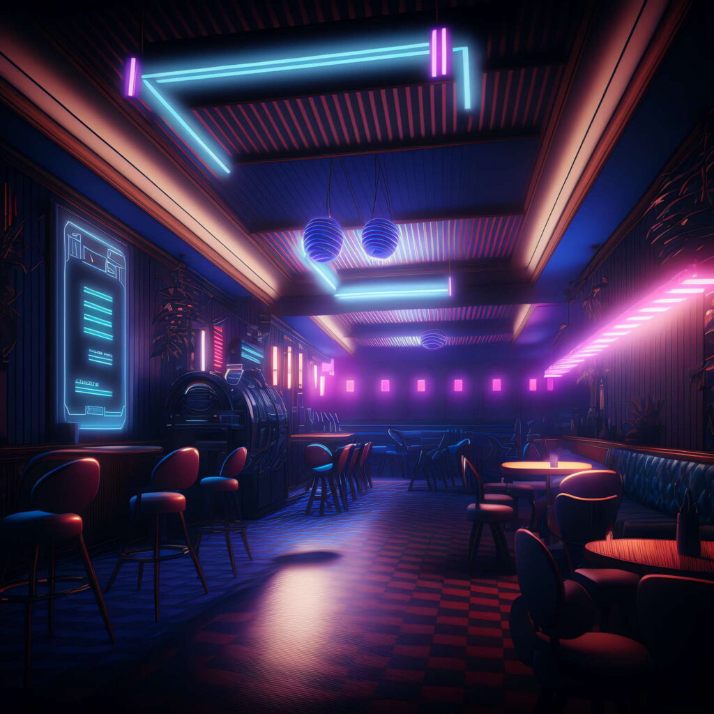 图片[37]-全球设计案例智能库_OJBKAI.COM赛博朋克风霓虹灯设计夜总会Midjourney灵感图库-_设计智库－全球设计案例智能库_OJBKAI.COM-全球设计案例智能库_OJBKAI.COM设计智库