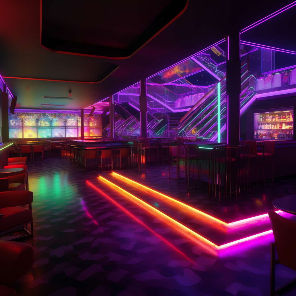 图片[30]-全球设计案例智能库_OJBKAI.COM赛博朋克风霓虹灯设计酒吧吧台区_Midjourney灵感图库-_设计智库－全球设计案例智能库_OJBKAI.COM-全球设计案例智能库_OJBKAI.COM设计智库
