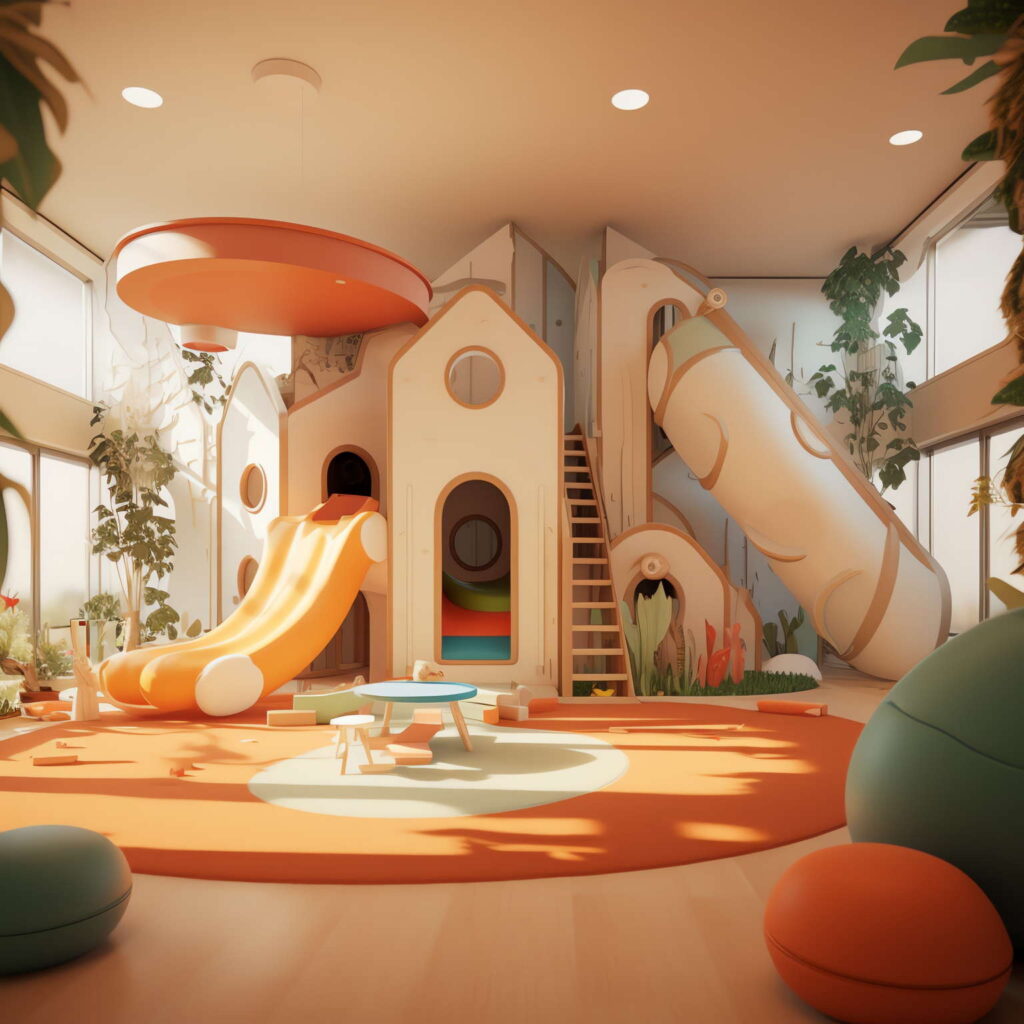 色彩童趣儿童活动区_Midjourney灵感图库-_设计智库－全球设计案例智能库_OJBKAI.COM-全球设计案例智能库_OJBKAI.COM设计智库