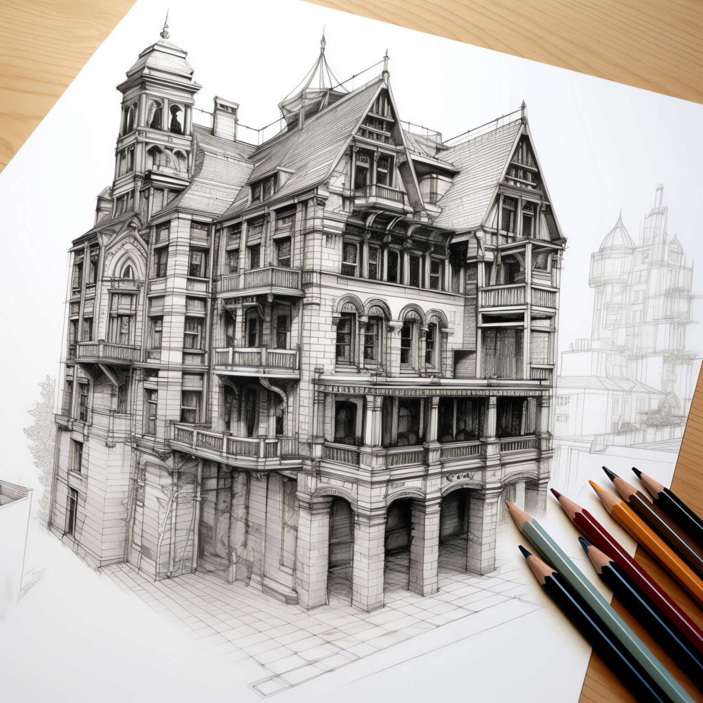 图片[28]-全球设计案例智能库_OJBKAI.COM西方建筑草图Midjourney灵感图库-名师联智库－全球设计案例智能库名师联素材平台-全球设计案例智能库_OJBKAI.COM设计智库