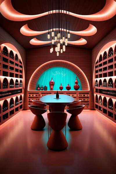 酒柜酒窖Midjourney灵感图库-_设计智库－全球设计案例智能库_OJBKAI.COM-全球设计案例智能库_OJBKAI.COM设计智库