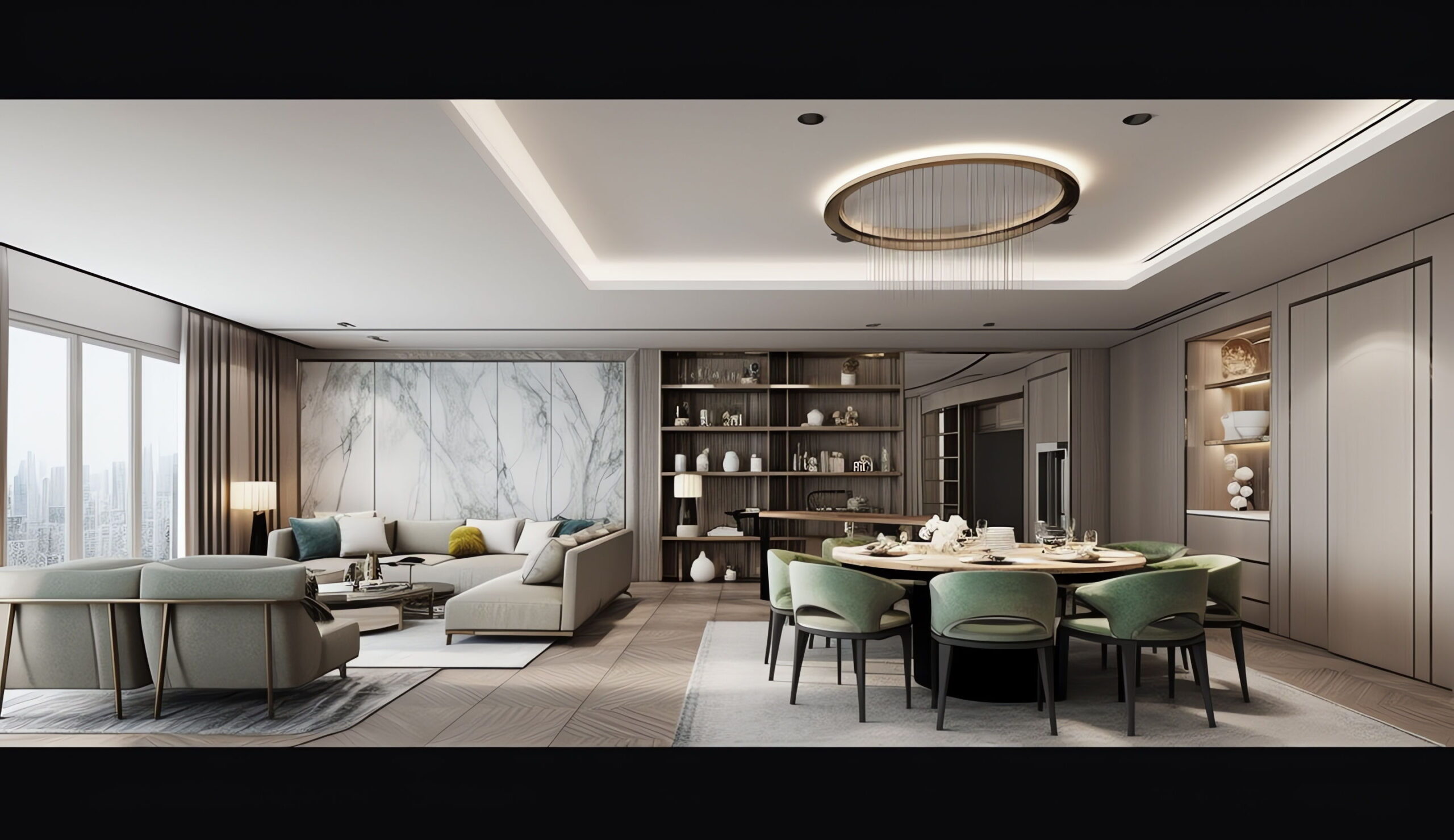 图片[2]-全球设计案例智能库_OJBKAI.COM轻奢风客餐厅_Midjourney灵感图库-全球设计案例智能库_OJBKAI.COM设计智库