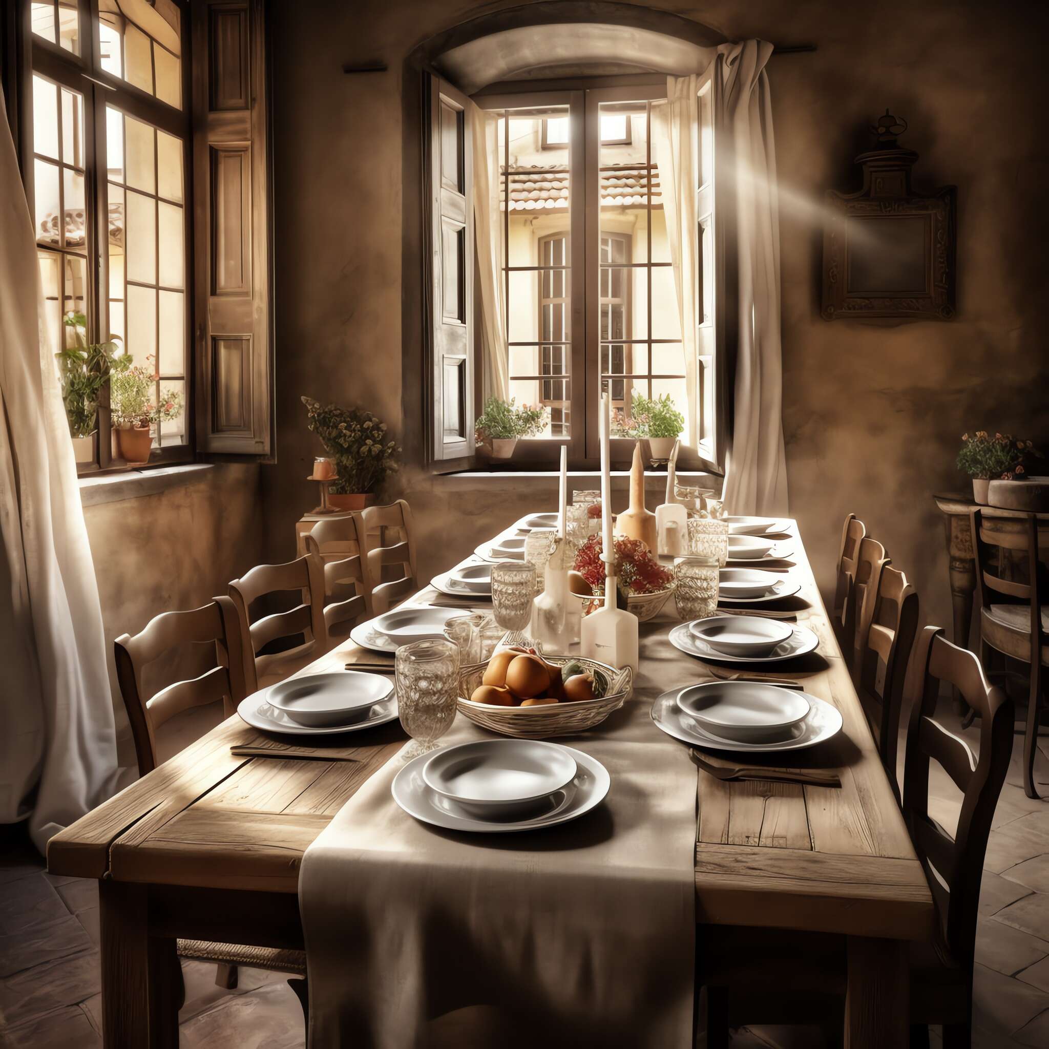 乡村美式风格餐厅Midjourney灵感图库-_设计智库－全球设计案例智能库_OJBKAI.COM-全球设计案例智能库_OJBKAI.COM设计智库