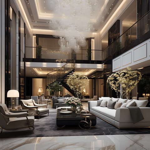 图片[3]-全球设计案例智能库_OJBKAI.COM现代前卫时尚挑高客厅Midjourney灵感图库-_设计智库－全球设计案例智能库_OJBKAI.COM-全球设计案例智能库_OJBKAI.COM设计智库