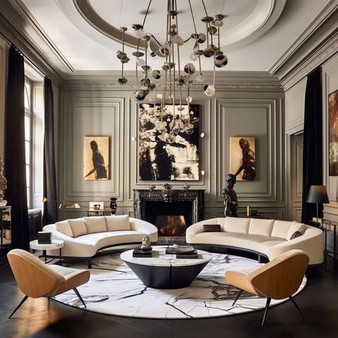 家装客厅Midjourney灵感图库-_设计智库－全球设计案例智能库_OJBKAI.COM-全球设计案例智能库_OJBKAI.COM设计智库