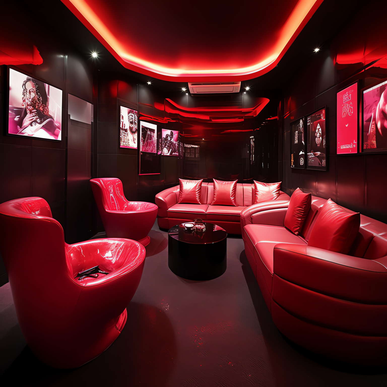 霓虹灯设计KTV_Midjourney灵感图库-_设计智库-全球设计案例智能库_OJBKAI.COM-全球设计案例智能库_OJBKAI.COM设计智库