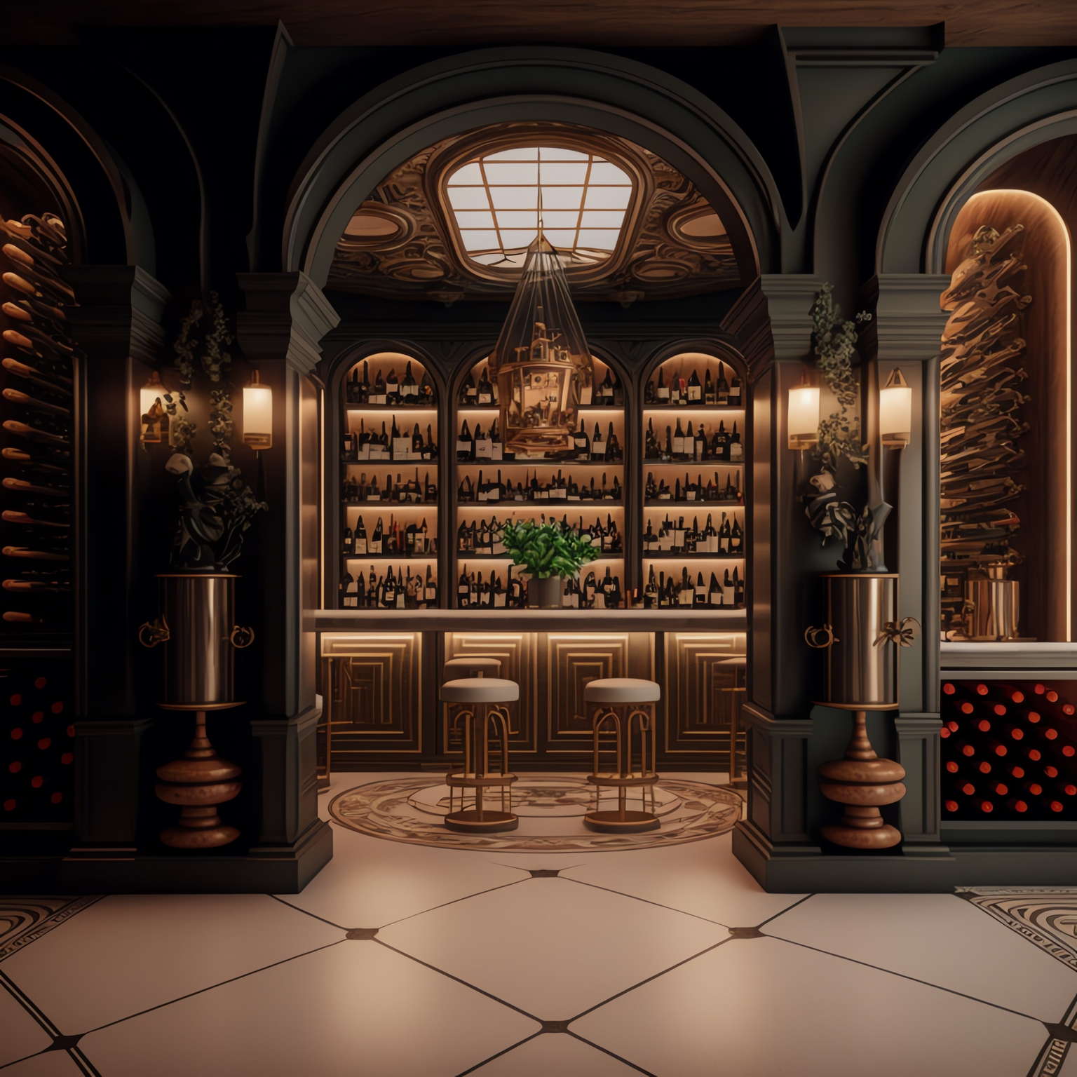 餐厅酒吧区Midjourney灵感图库-_设计智库-全球设计案例智能库_OJBKAI.COM-全球设计案例智能库_OJBKAI.COM设计智库