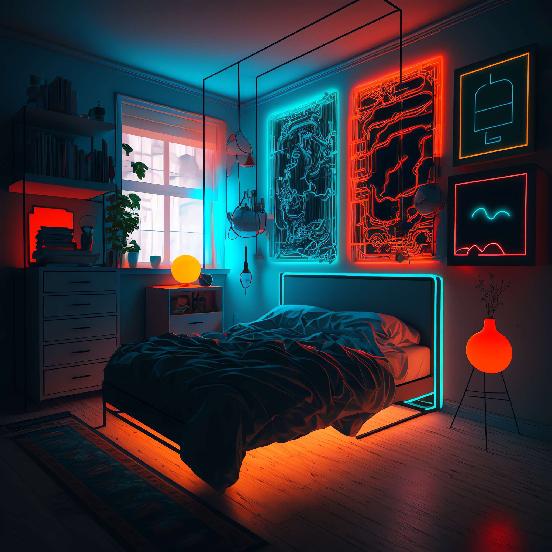 图片[34]-全球设计案例智能库_OJBKAI.COM赛博朋克风霓虹灯设计男孩房1_Midjourney灵感图库-_设计智库－全球设计案例智能库_OJBKAI.COM-全球设计案例智能库_OJBKAI.COM设计智库