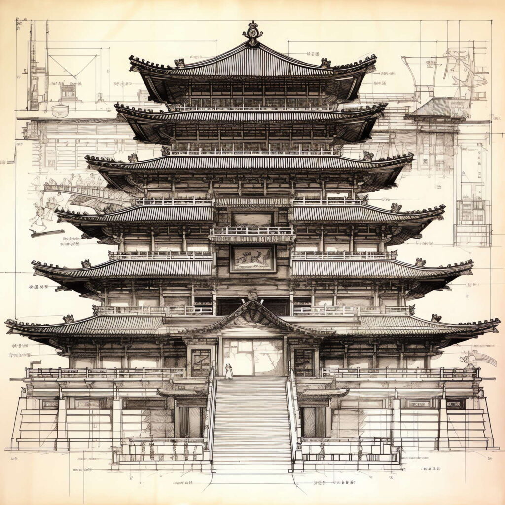 图片[13]-全球设计案例智能库_OJBKAI.COM中国古建草图Midjourney灵感图库-名师联智库－全球设计案例智能库名师联素材平台-全球设计案例智能库_OJBKAI.COM设计智库