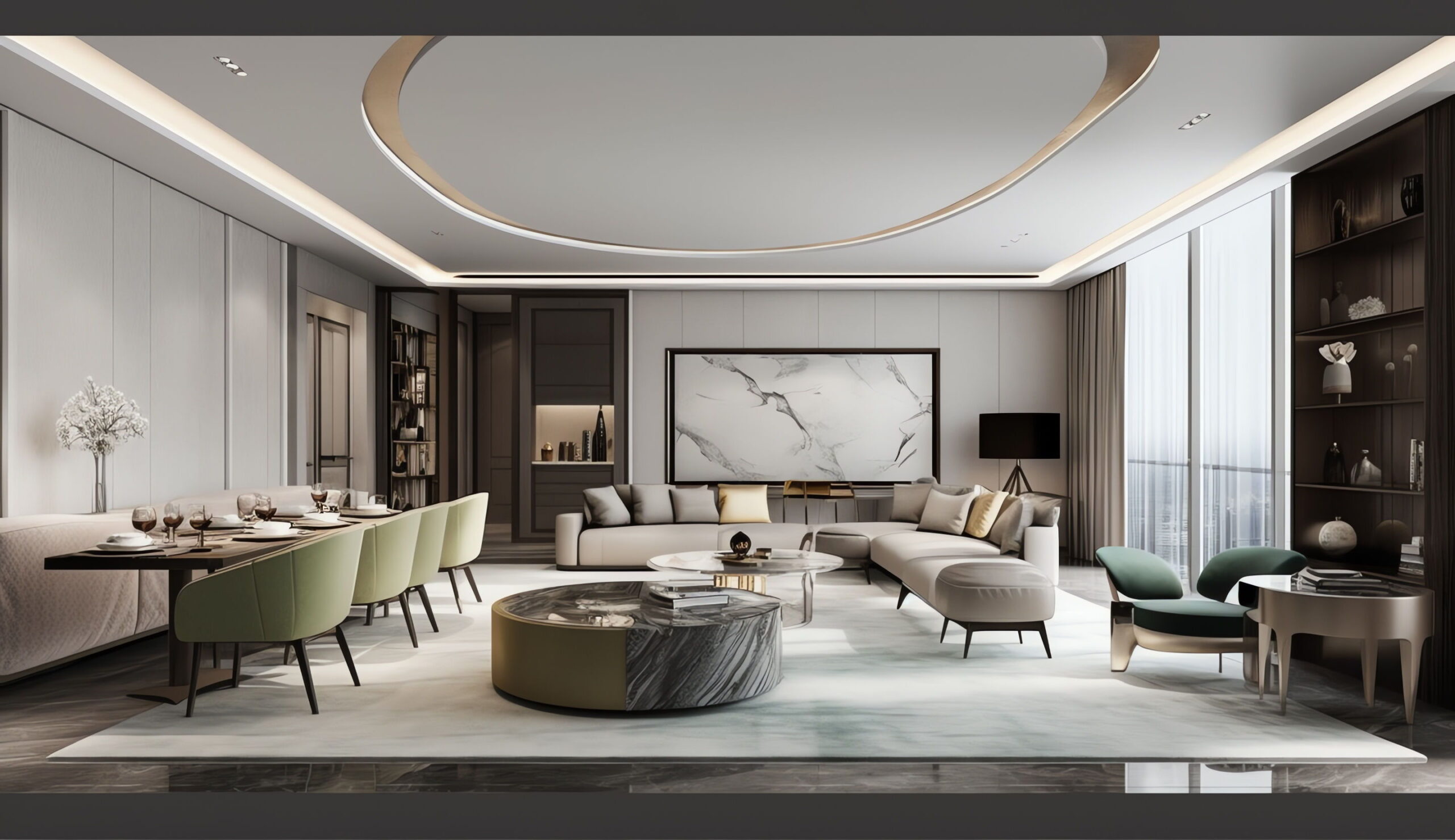 图片[3]-全球设计案例智能库_OJBKAI.COM轻奢风客餐厅_Midjourney灵感图库-全球设计案例智能库_OJBKAI.COM设计智库