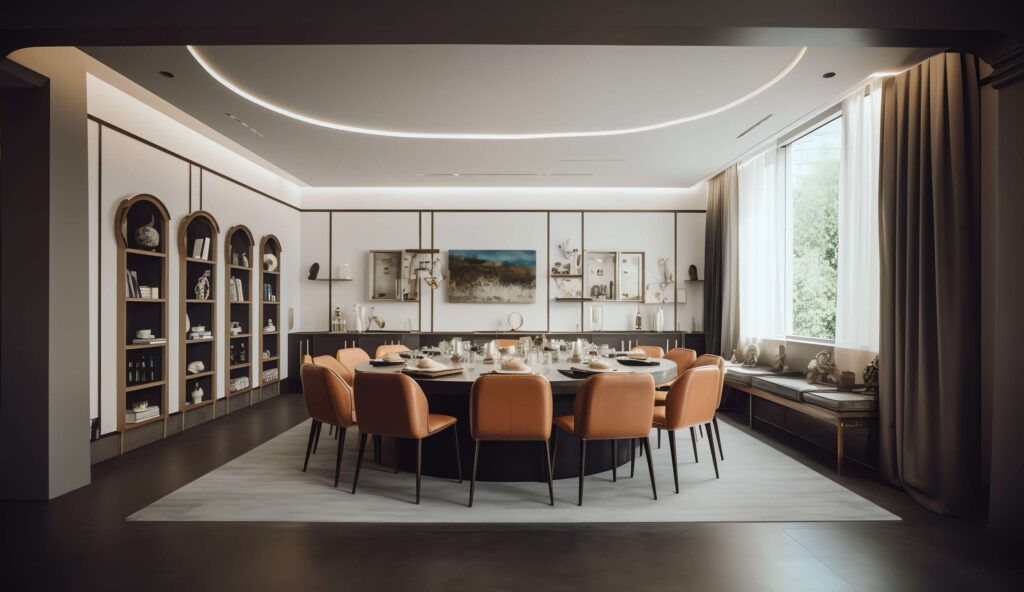 图片[3]-全球设计案例智能库_OJBKAI.COM家装新中式餐厅Midjourney灵感图库-_设计智库－全球设计案例智能库_OJBKAI.COM-全球设计案例智能库_OJBKAI.COM设计智库