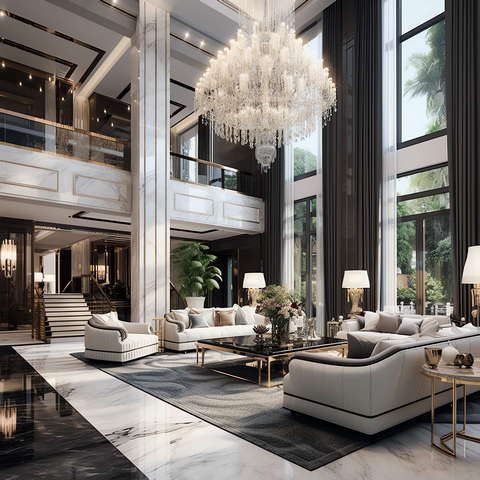 图片[4]-全球设计案例智能库_OJBKAI.COM现代前卫时尚挑高客厅Midjourney灵感图库-_设计智库－全球设计案例智能库_OJBKAI.COM-全球设计案例智能库_OJBKAI.COM设计智库