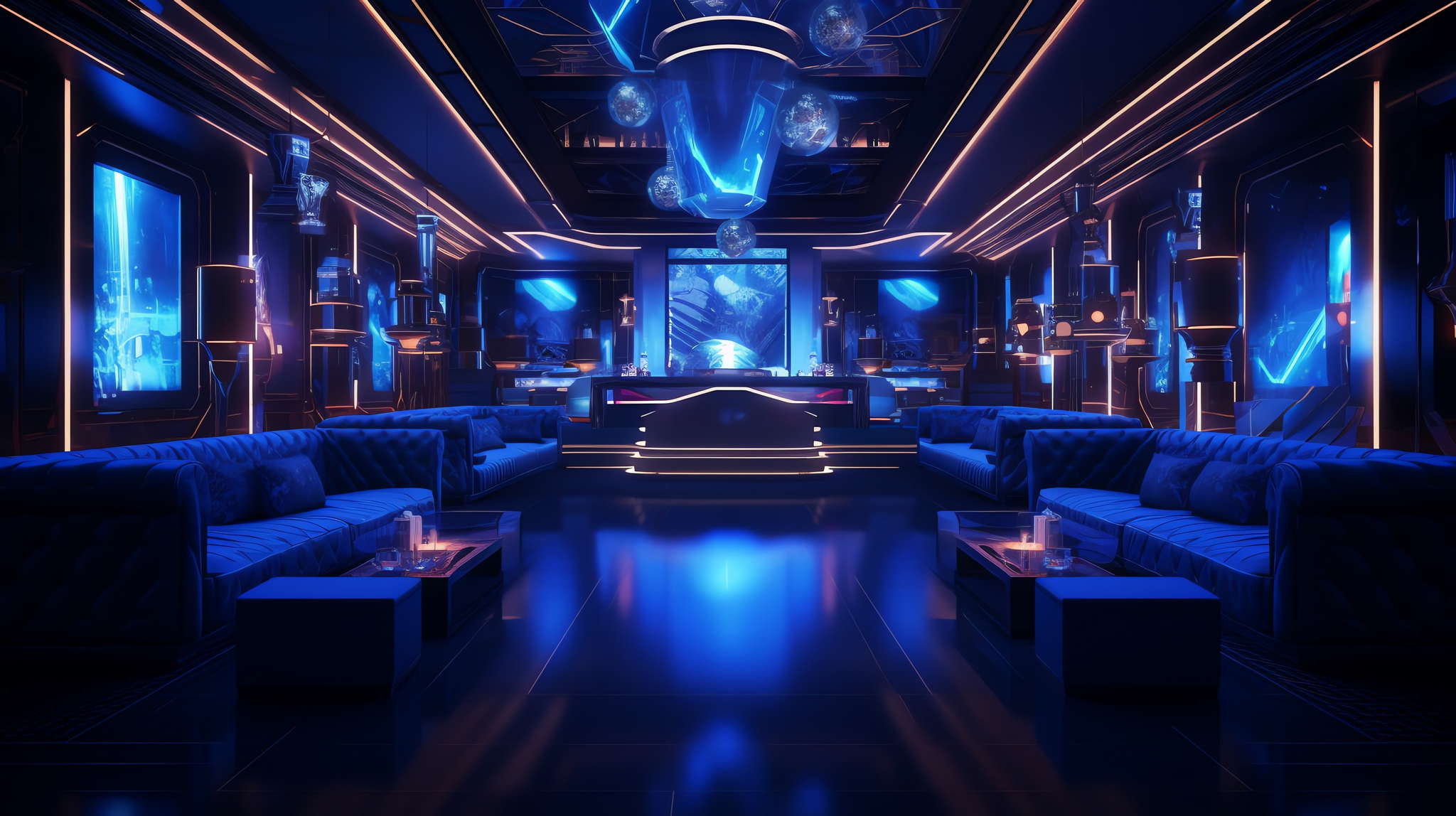 赛博朋克风KTV_Midjourney灵感图库-_设计智库-全球设计案例智能库_OJBKAI.COM-全球设计案例智能库_OJBKAI.COM设计智库