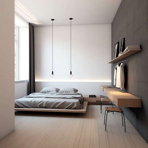 极简风格卧室Midjourney灵感图库-_设计智库－全球设计案例智能库_OJBKAI.COM-全球设计案例智能库_OJBKAI.COM设计智库