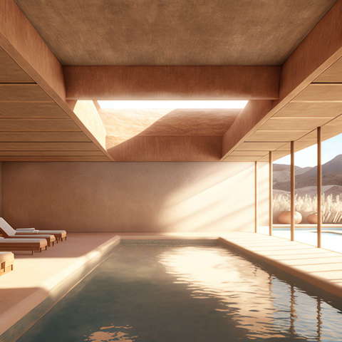 别墅现代游泳池Midjourney灵感图库-_设计智库－全球设计案例智能库_OJBKAI.COM-全球设计案例智能库_OJBKAI.COM设计智库