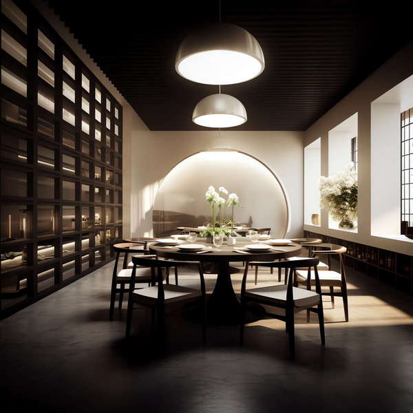 原木艺术风酒店餐厅Midjourney灵感图库-_设计智库－全球设计案例智能库_OJBKAI.COM-全球设计案例智能库_OJBKAI.COM设计智库