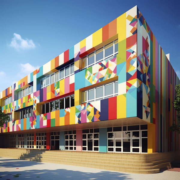 学校建筑Midjourney灵感图库-_设计智库－全球设计案例智能库_OJBKAI.COM-全球设计案例智能库_OJBKAI.COM设计智库