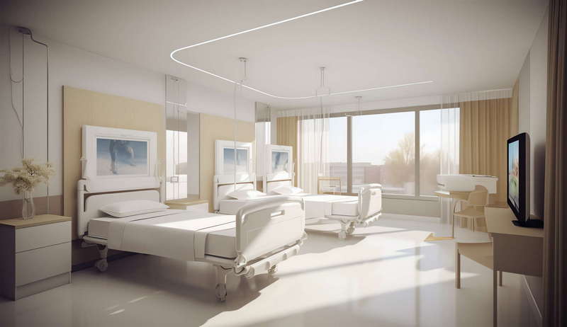 现代医院病房Midjourney灵感图库-_设计智库－全球设计案例智能库_OJBKAI.COM-全球设计案例智能库_OJBKAI.COM设计智库