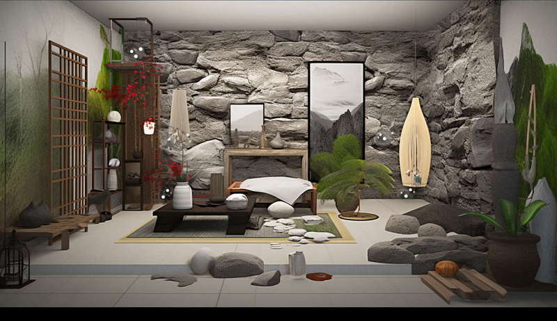 山水禅意概念Midjourney灵感图库-_设计智库－全球设计案例智能库_OJBKAI.COM-全球设计案例智能库_OJBKAI.COM设计智库