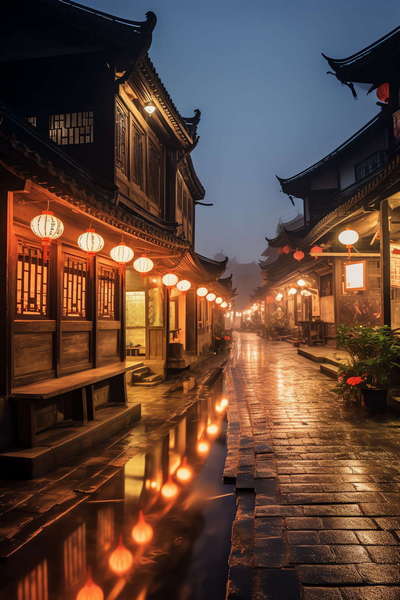 图片[4]-全球设计案例智能库_OJBKAI.COM意境江南小镇Midjourney灵感图库-_设计智库－全球设计案例智能库_OJBKAI.COM-全球设计案例智能库_OJBKAI.COM设计智库