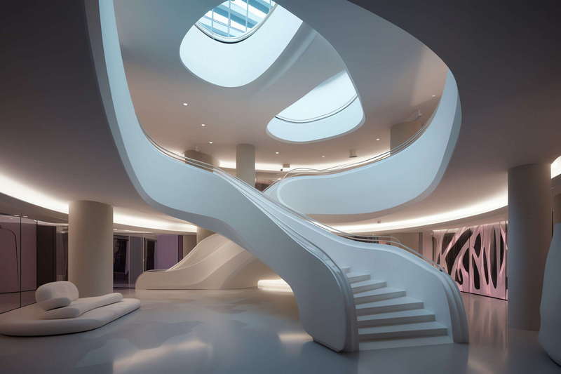 图片[12]-全球设计案例智能库_OJBKAI.COM现代风格白色楼梯Midjourney灵感图库-_设计智库－全球设计案例智能库_OJBKAI.COM-全球设计案例智能库_OJBKAI.COM设计智库