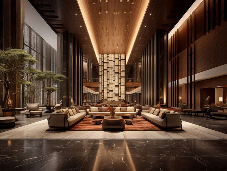 图片[33]-全球设计案例智能库_OJBKAI.COM新中式酒店大堂Midjourney灵感图库-_设计智库－全球设计案例智能库_OJBKAI.COM-全球设计案例智能库_OJBKAI.COM设计智库