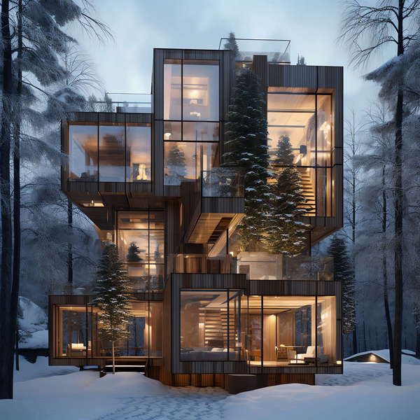 图片[16]-全球设计案例智能库_OJBKAI.COM现代风格别墅外观Midjourney灵感图库-_设计智库－全球设计案例智能库_OJBKAI.COM-全球设计案例智能库_OJBKAI.COM设计智库