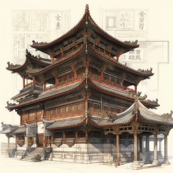 图片[7]-全球设计案例智能库_OJBKAI.COM中国古建草图Midjourney灵感图库-_设计智库－全球设计案例智能库_OJBKAI.COM-全球设计案例智能库_OJBKAI.COM设计智库