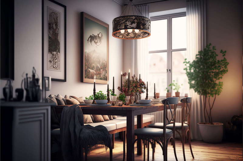 北欧简约餐桌Midjourney灵感图库-_设计智库－全球设计案例智能库_OJBKAI.COM-全球设计案例智能库_OJBKAI.COM设计智库