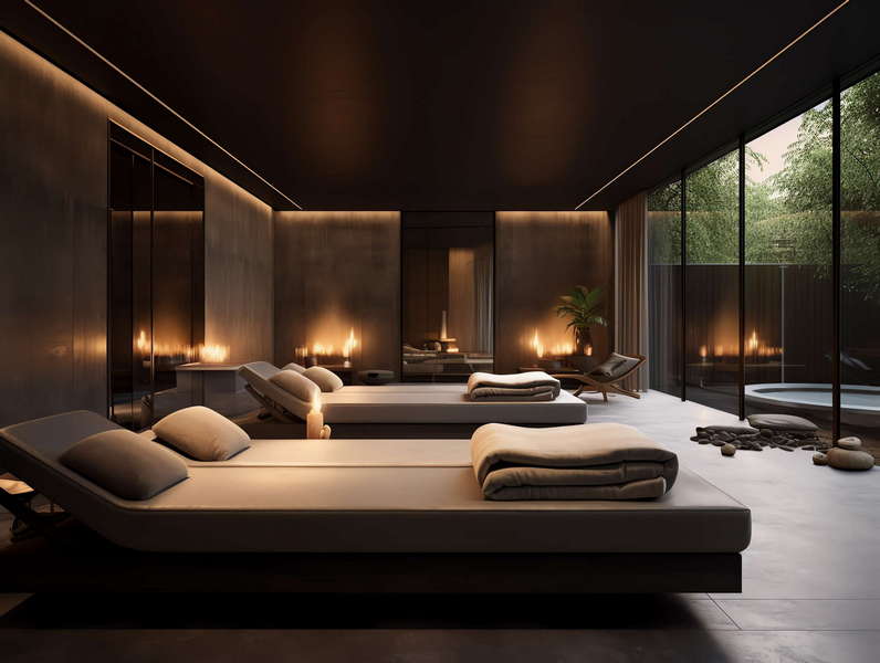 原木休闲SPA_Midjourney灵感图库-设计智库－全球设计案例智能库_OJBKAI.COM-全球设计案例智能库_OJBKAI.COM设计智库