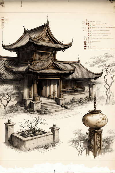 图片[14]-全球设计案例智能库_OJBKAI.COM中式古建筑效果图Midjourney灵感图库-_设计智库－全球设计案例智能库_OJBKAI.COM-全球设计案例智能库_OJBKAI.COM设计智库