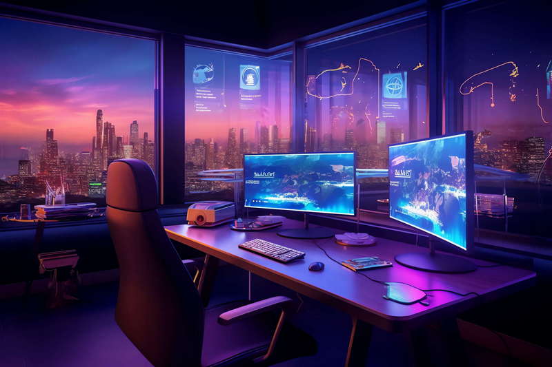 图片[5]-全球设计案例智能库_OJBKAI.COM赛博朋克风霓虹灯设计独立办公室_Midjourney灵感图库-_设计智库－全球设计案例智能库_OJBKAI.COM-全球设计案例智能库_OJBKAI.COM设计智库