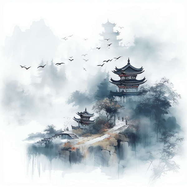 图片[12]-全球设计案例智能库_OJBKAI.COM庭林楼阁山水意境图Midjourney灵感图库-_设计智库－全球设计案例智能库_OJBKAI.COM-全球设计案例智能库_OJBKAI.COM设计智库