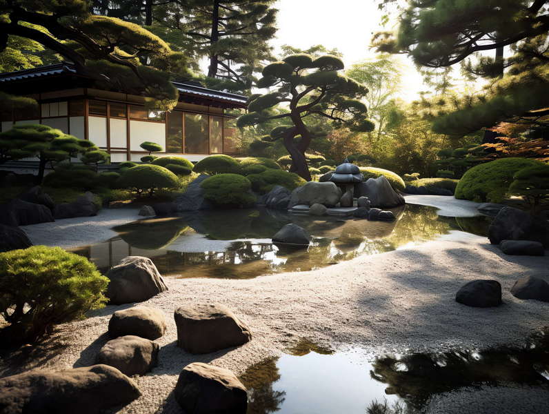 图片[21]-全球设计案例智能库_OJBKAI.COM别墅庭院日式枯山水Midjourney灵感图库-_设计智库－全球设计案例智能库_OJBKAI.COM-全球设计案例智能库_OJBKAI.COM设计智库