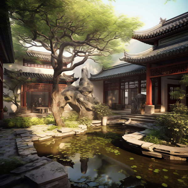 图片[10]-全球设计案例智能库_OJBKAI.COM新中式庭院景观Midjourney灵感图库-_设计智库－全球设计案例智能库_OJBKAI.COM-全球设计案例智能库_OJBKAI.COM设计智库