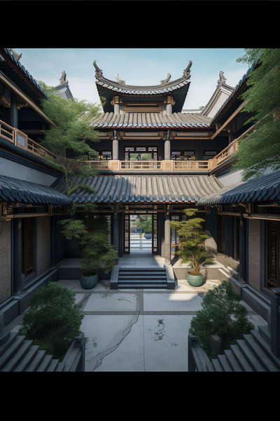 图片[10]-全球设计案例智能库_OJBKAI.COM中式别墅外观Midjourney灵感图库-_设计智库－全球设计案例智能库_OJBKAI.COM-全球设计案例智能库_OJBKAI.COM设计智库