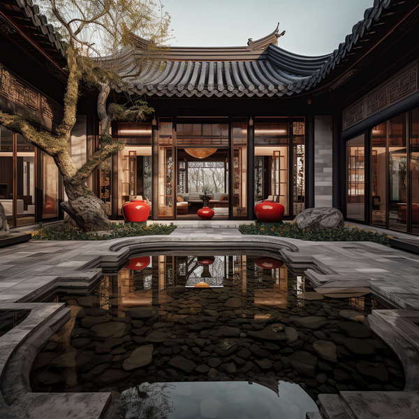 图片[2]-全球设计案例智能库_OJBKAI.COM中式别墅庭院Midjourney灵感图库-_设计智库－全球设计案例智能库_OJBKAI.COM-全球设计案例智能库_OJBKAI.COM设计智库