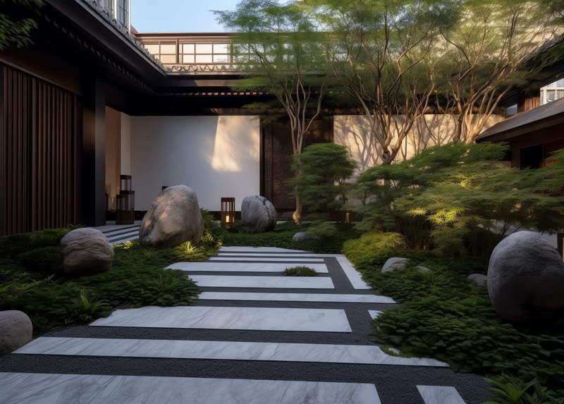 图片[2]-全球设计案例智能库_OJBKAI.COM新中式庭院景观Midjourney灵感图库-_设计智库－全球设计案例智能库_OJBKAI.COM-全球设计案例智能库_OJBKAI.COM设计智库