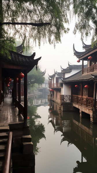 图片[22]-全球设计案例智能库_OJBKAI.COM意境江南小镇Midjourney灵感图库-_设计智库－全球设计案例智能库_OJBKAI.COM-全球设计案例智能库_OJBKAI.COM设计智库