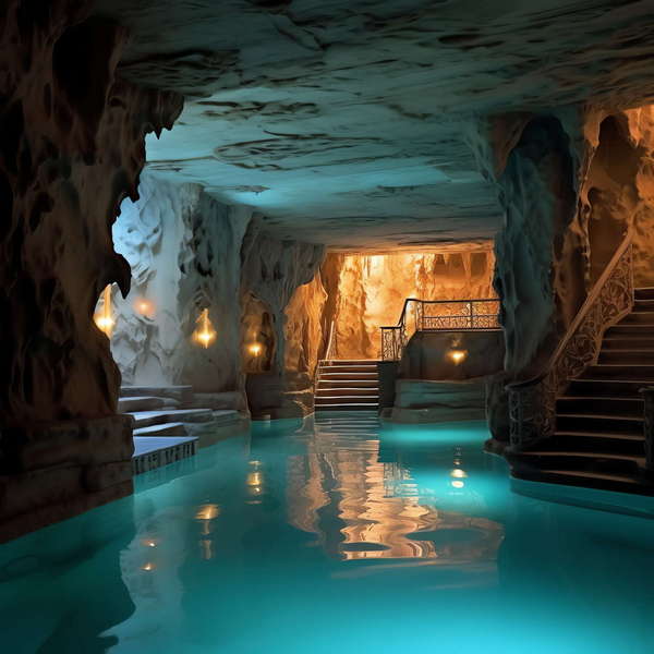 酒店泳池Midjourney灵感图库-_设计智库－全球设计案例智能库_OJBKAI.COM-全球设计案例智能库_OJBKAI.COM设计智库