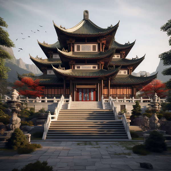 徽派建筑Midjourney灵感图库-_设计智库－全球设计案例智能库_OJBKAI.COM-全球设计案例智能库_OJBKAI.COM设计智库