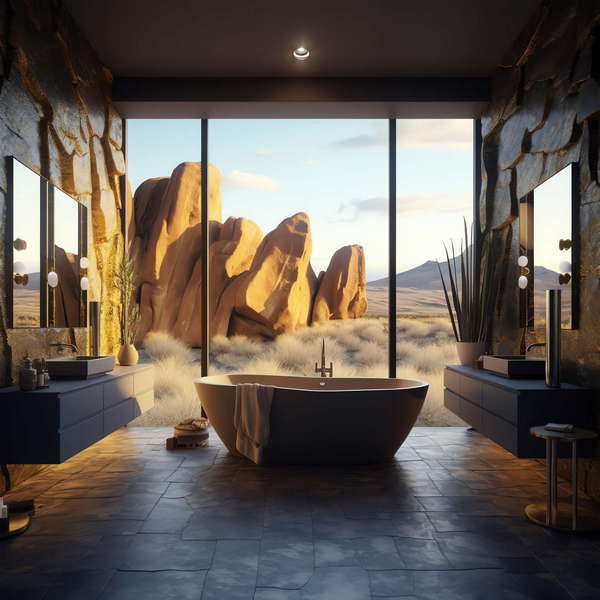 野奢风格卫浴Midjourney灵感图库-_设计智库－全球设计案例智能库_OJBKAI.COM-全球设计案例智能库_OJBKAI.COM设计智库