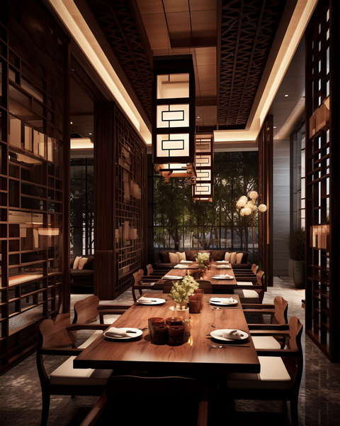 图片[8]-全球设计案例智能库_OJBKAI.COM中式酒店餐厅区Midjourney灵感图库-_设计智库－全球设计案例智能库_OJBKAI.COM-全球设计案例智能库_OJBKAI.COM设计智库