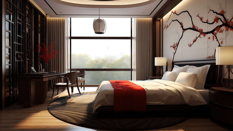 图片[33]-全球设计案例智能库_OJBKAI.COM新中式酒店客房Midjourney灵感图库-_设计智库－全球设计案例智能库_OJBKAI.COM-全球设计案例智能库_OJBKAI.COM设计智库