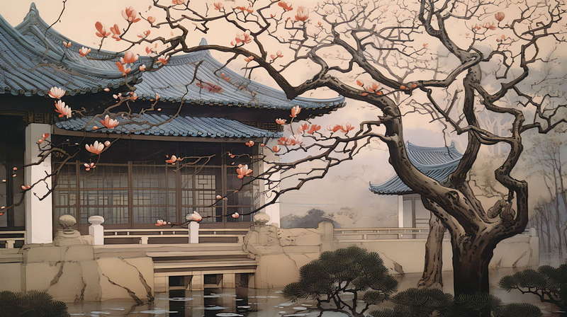 图片[5]-全球设计案例智能库_OJBKAI.COM庭林楼阁山水意境图Midjourney灵感图库-_设计智库－全球设计案例智能库_OJBKAI.COM-全球设计案例智能库_OJBKAI.COM设计智库