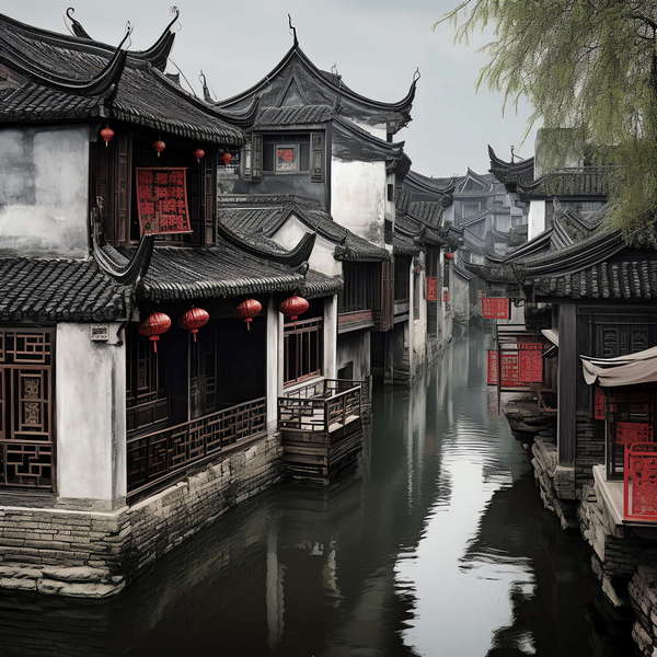 图片[32]-全球设计案例智能库_OJBKAI.COM意境江南小镇Midjourney灵感图库-_设计智库－全球设计案例智能库_OJBKAI.COM-全球设计案例智能库_OJBKAI.COM设计智库