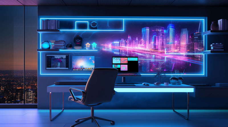 图片[9]-全球设计案例智能库_OJBKAI.COM赛博朋克风霓虹灯设计公共办公区域Midjourney灵感图库-_设计智库－全球设计案例智能库_OJBKAI.COM-全球设计案例智能库_OJBKAI.COM设计智库