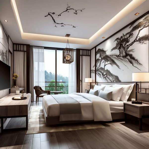 图片[11]-全球设计案例智能库_OJBKAI.COM新中式酒店客房Midjourney灵感图库-_设计智库－全球设计案例智能库_OJBKAI.COM-全球设计案例智能库_OJBKAI.COM设计智库