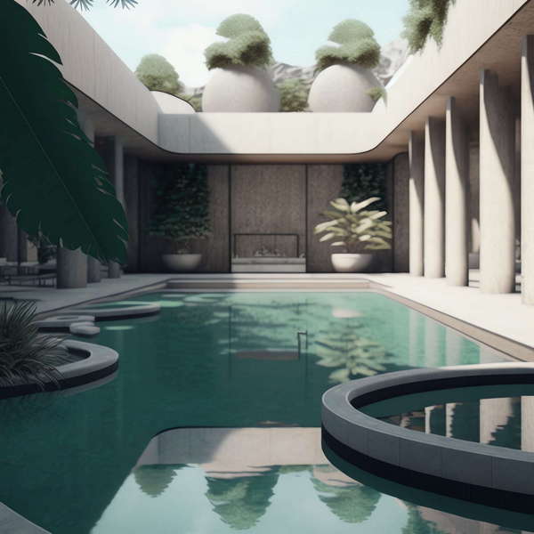 度假酒店泳池沙滩美女Midjourney灵感图库-_设计智库－全球设计案例智能库_OJBKAI.COM-全球设计案例智能库_OJBKAI.COM设计智库