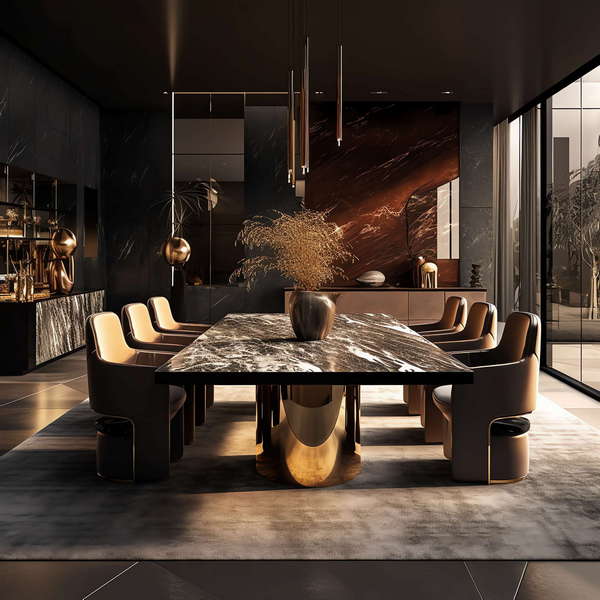轻奢风格餐桌Midjourney灵感图库-_设计智库－全球设计案例智能库_OJBKAI.COM-全球设计案例智能库_OJBKAI.COM设计智库